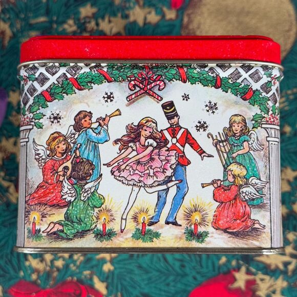 Lot of 2 Vtg Potpourri Press Christmas Tins Nutcracker Ballet and Post Office - Picture 15 of 15